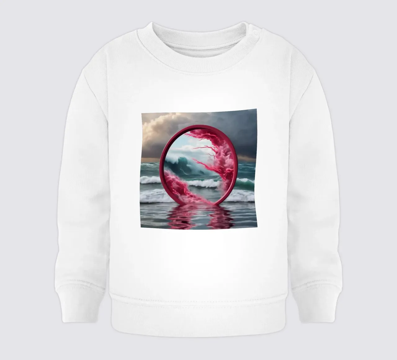 onda rossa felpa neonato da kimmindmuse