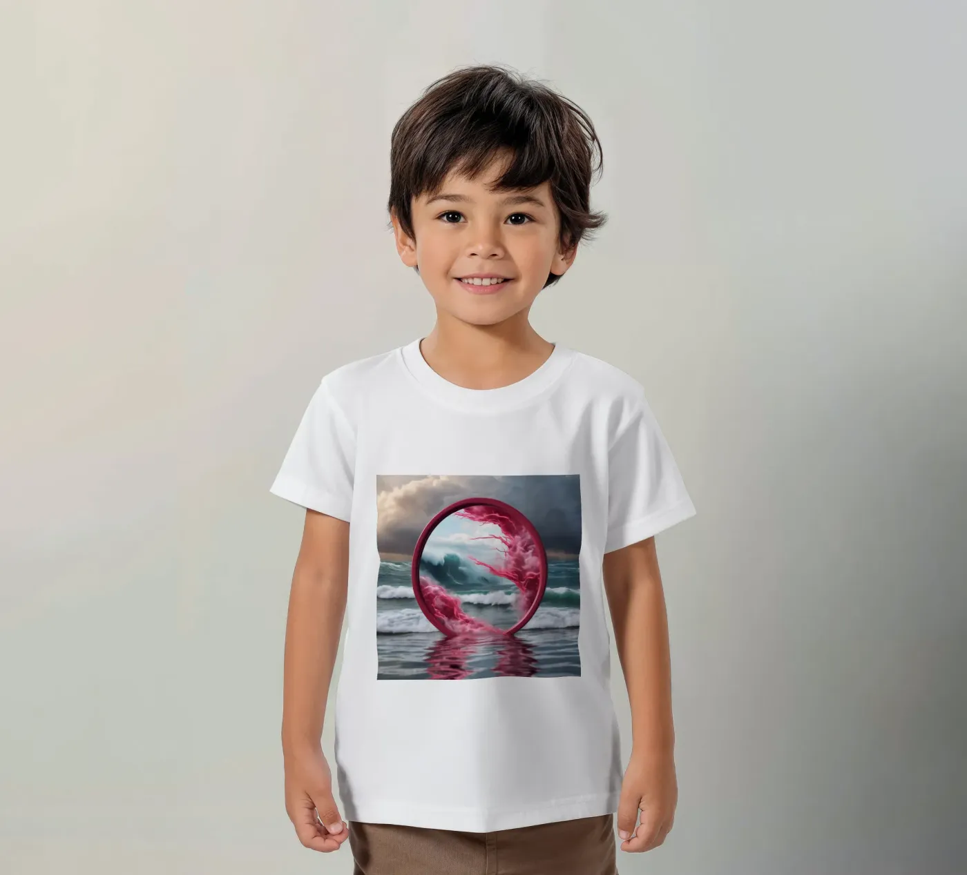 red wave t-shirt bambini da kimmindmuse