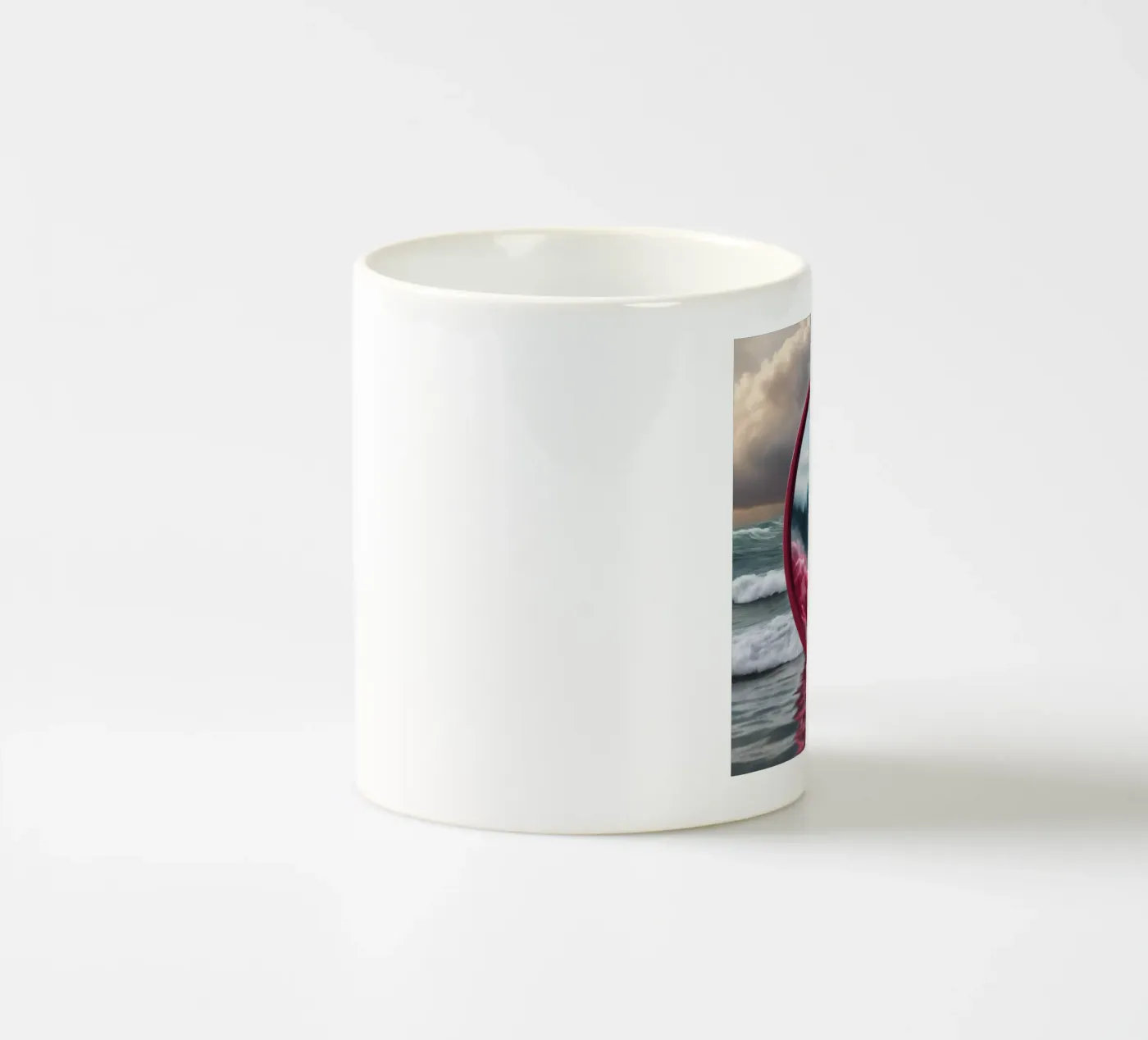 red wave ceramic mug by kimmindmuse