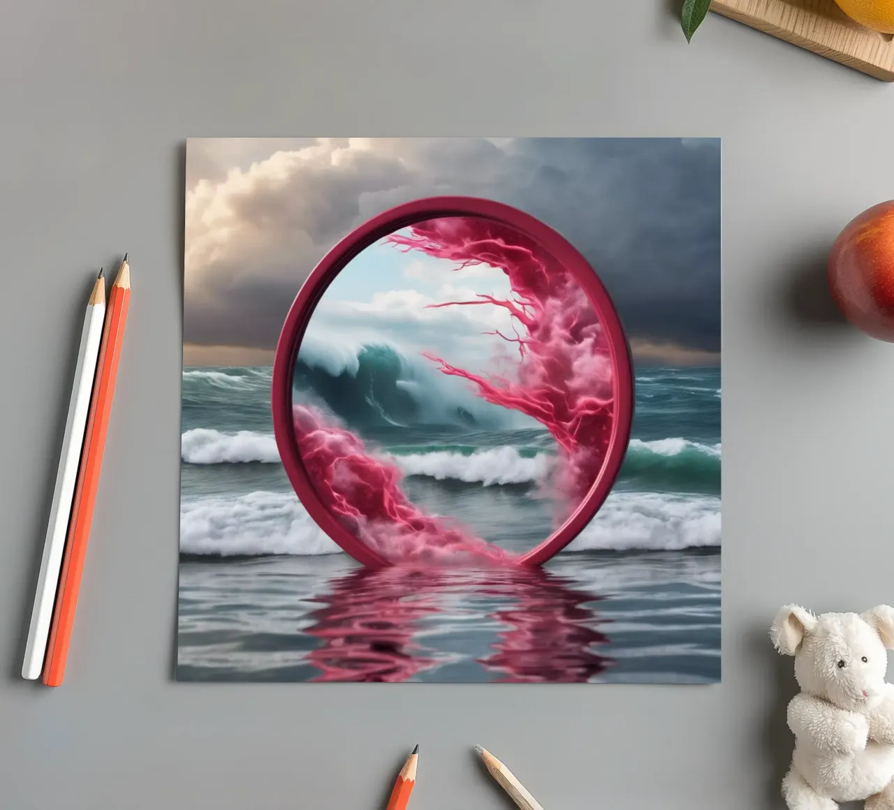 red wave sticker sheet by kimmindmuse