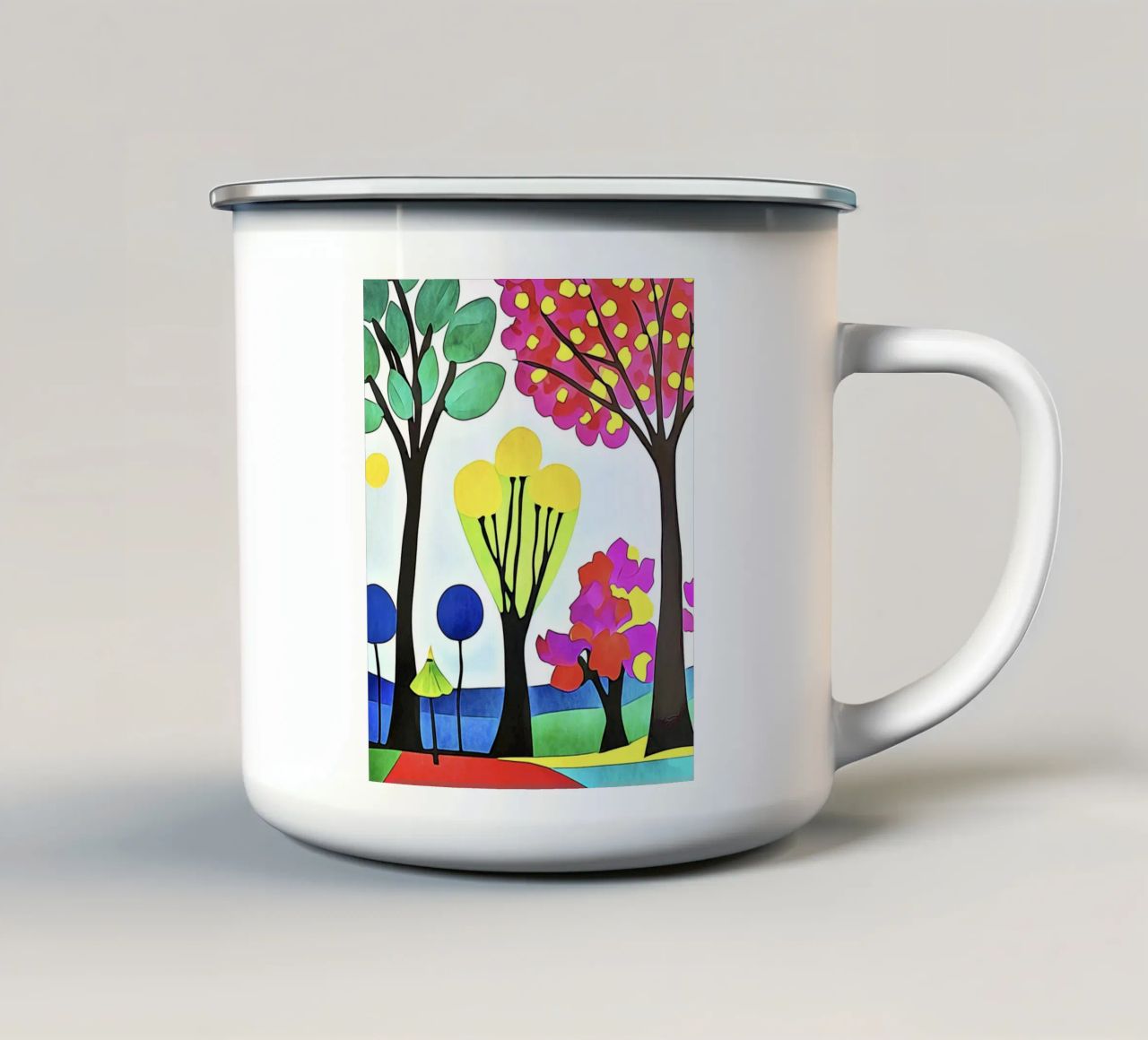 Paesaggio colorato tazza in smalto da ZAMART