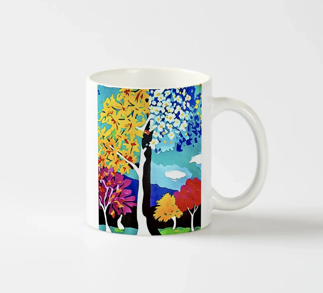 Paesaggio colorato, motivo #4 tazza in ceramica da ZAMART