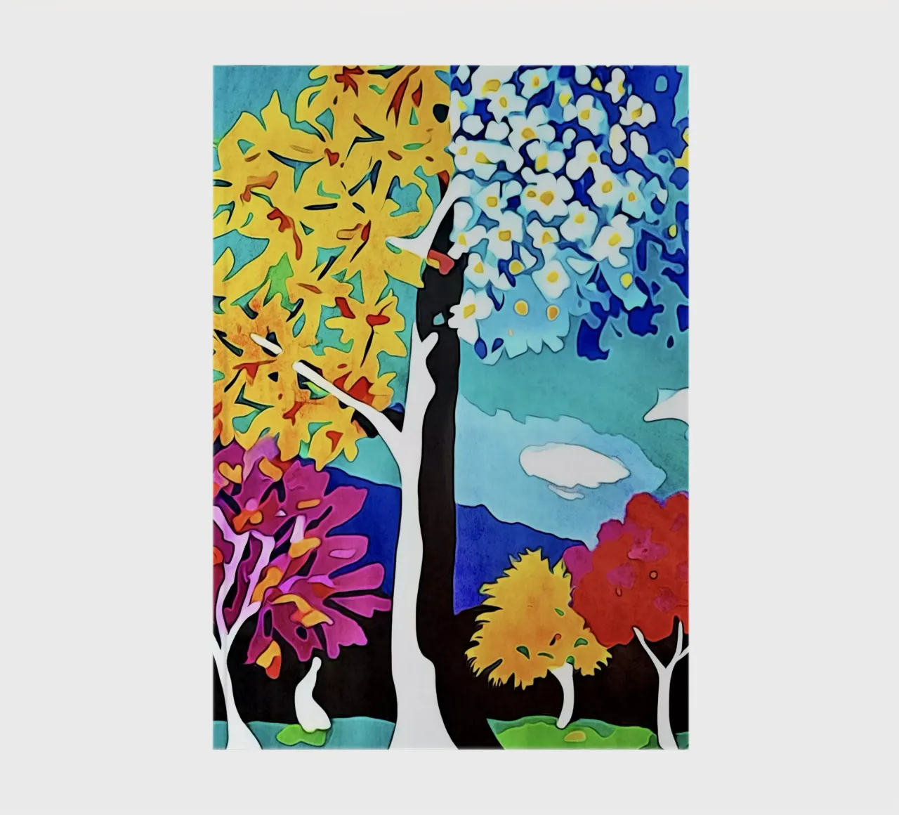 Colourful landscape, motif #4 notebook by ZAMART
