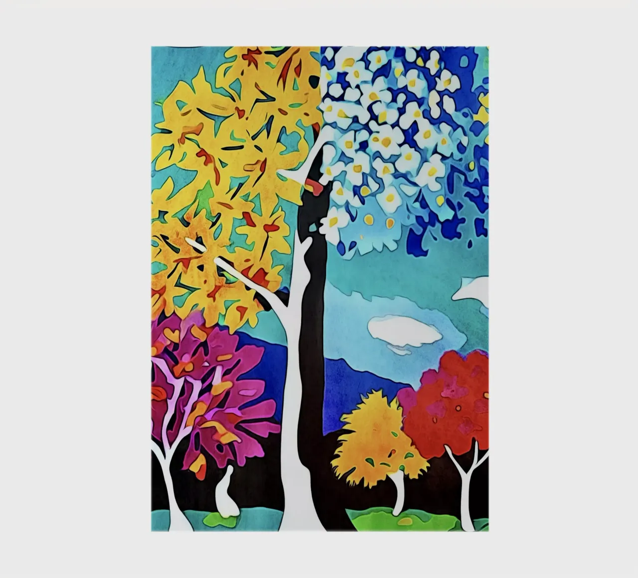 Colourful landscape, motif #4 notebook by ZAMART