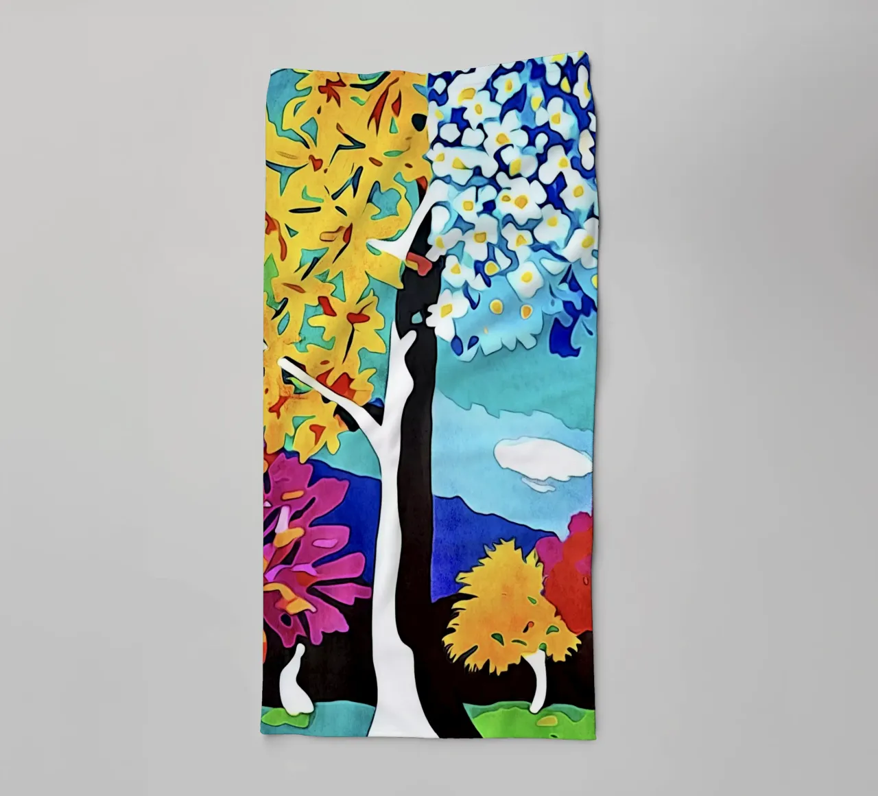 Paysage coloré, motif #4 serviette de bain de ZAMART