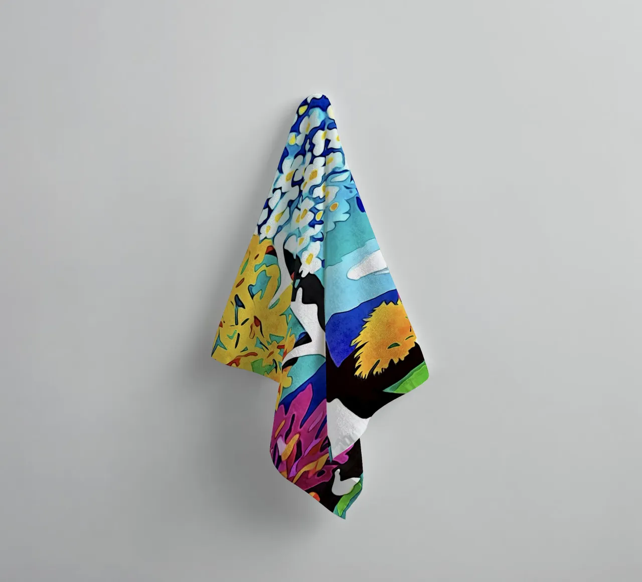 Paysage coloré, motif #4 serviette de bain de ZAMART