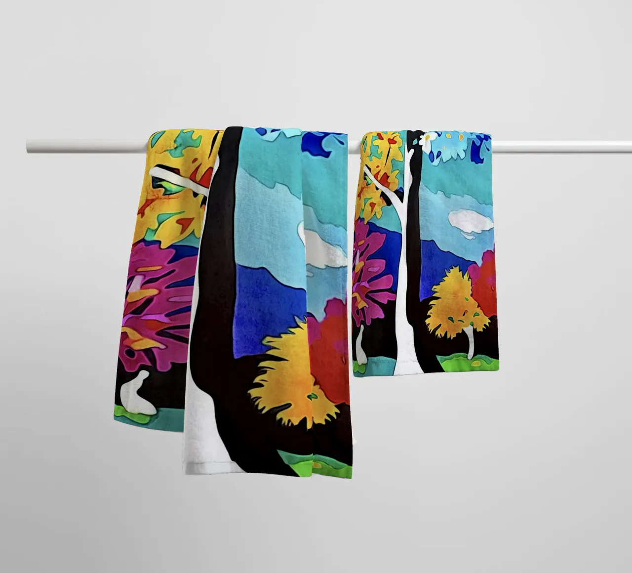 Paysage coloré, motif #4 serviette de bain de ZAMART