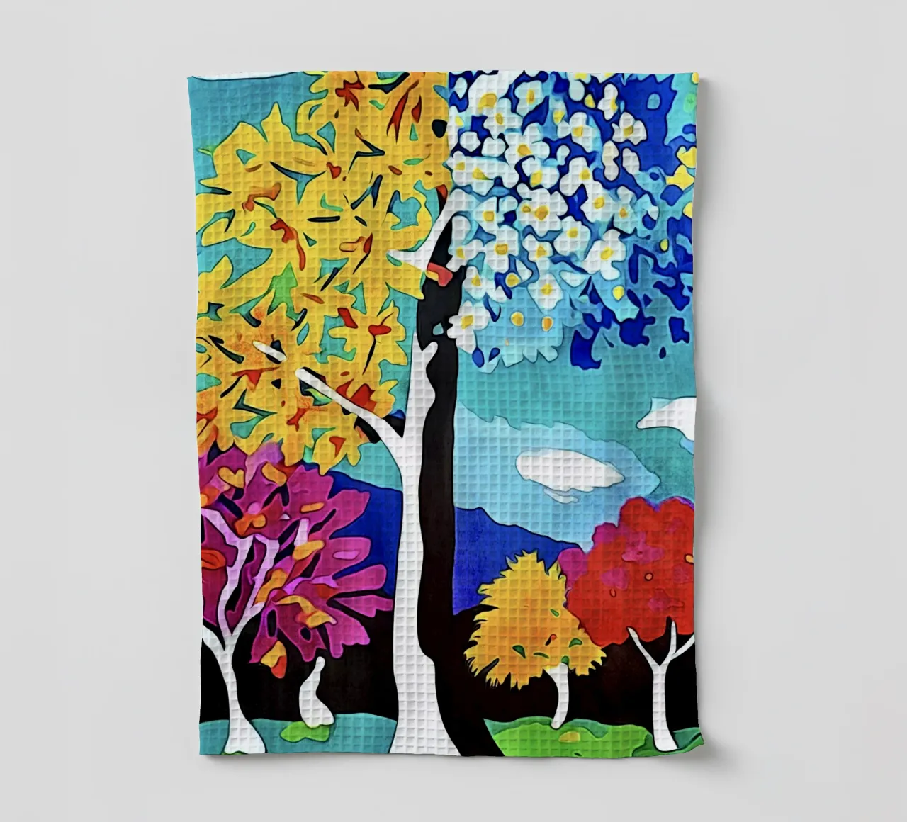 Paysage coloré, motif #4 torchon de ZAMART