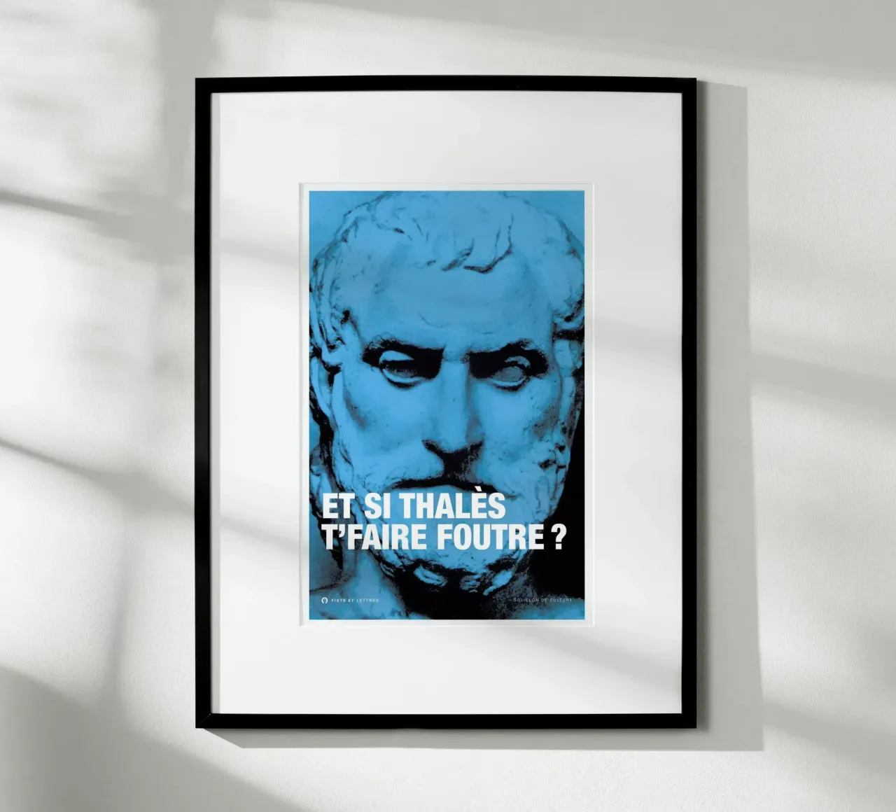Thales poster con telaio in alluminio da Fists Et Lettres