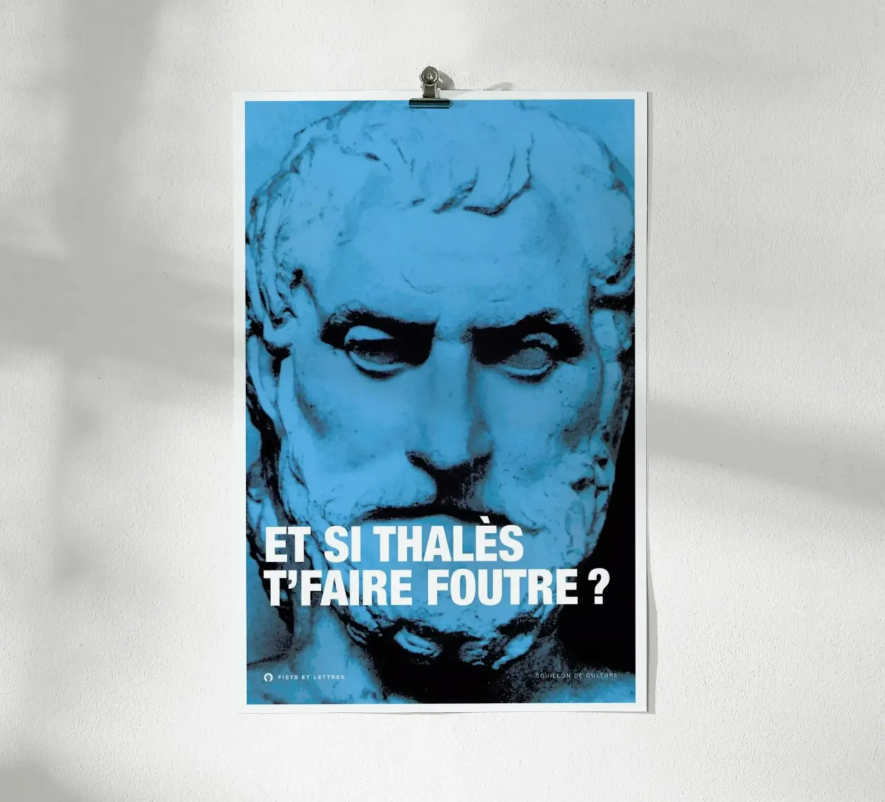 Thales poster con telaio in alluminio da Fists Et Lettres