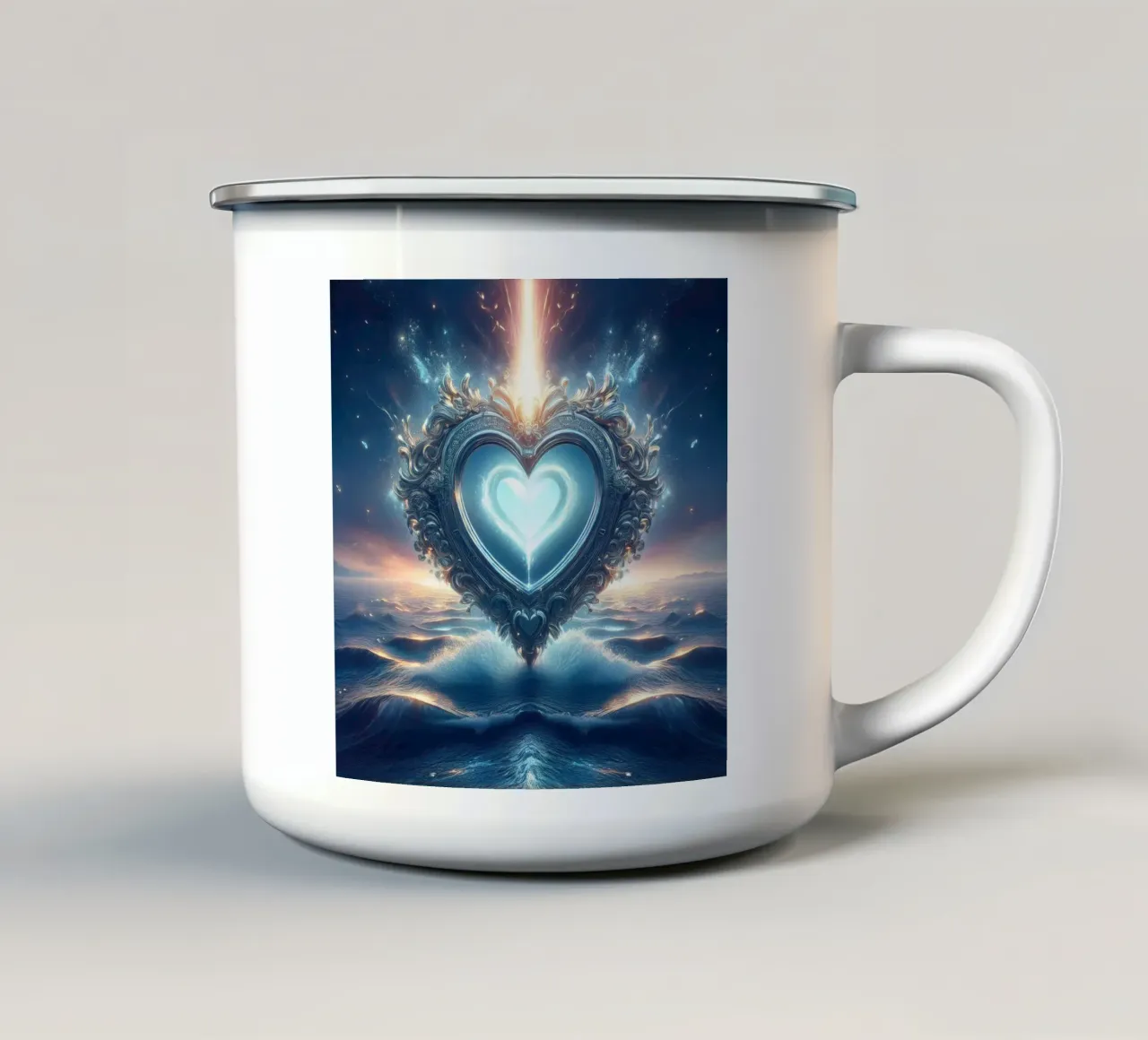 amore1 tazza in smalto da kimmindmuse
