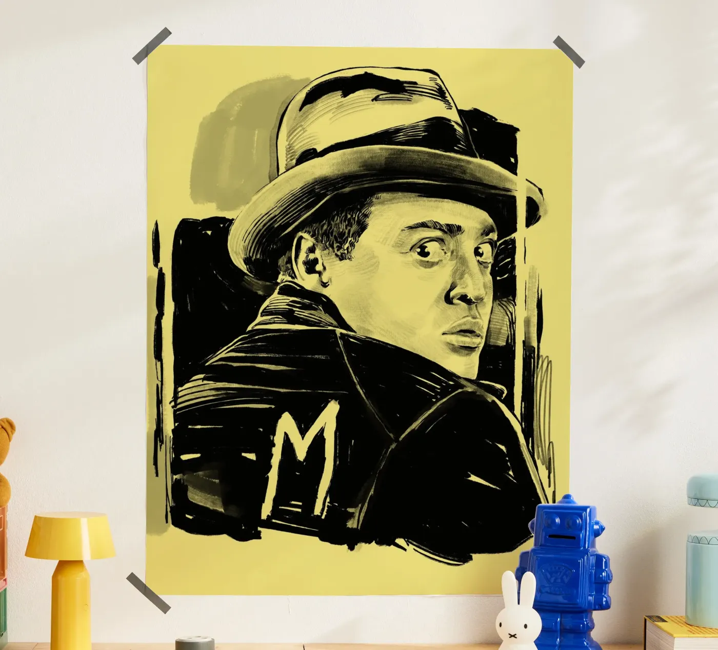 Peter Lorre - M poster by DrawDraw