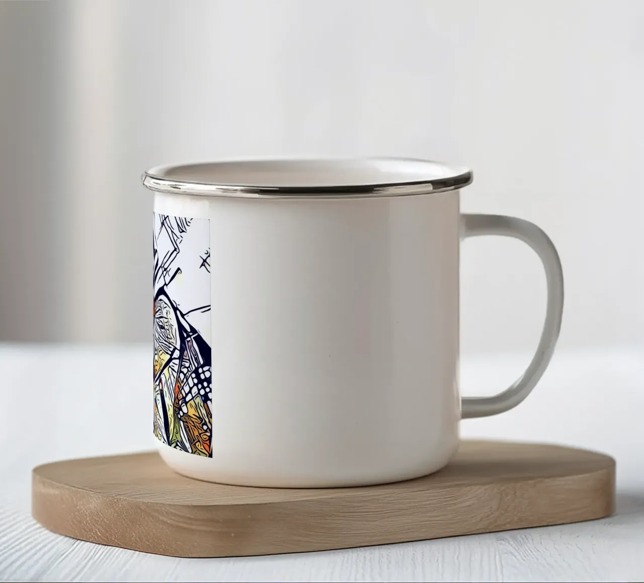 In search of motifs, motif #3 enamel mug by ZAMART
