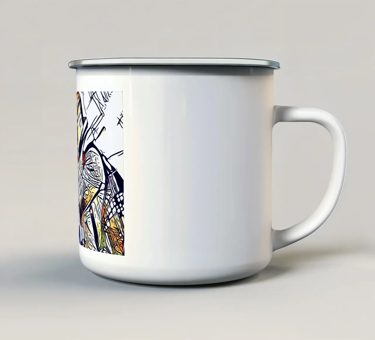 In search of motifs, motif #3 enamel mug by ZAMART