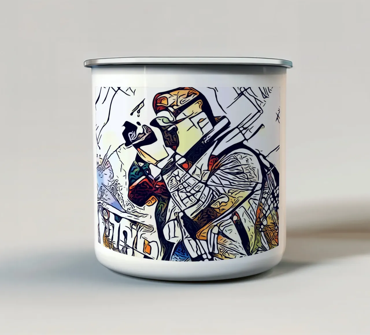 In search of motifs, motif #3 enamel mug by ZAMART