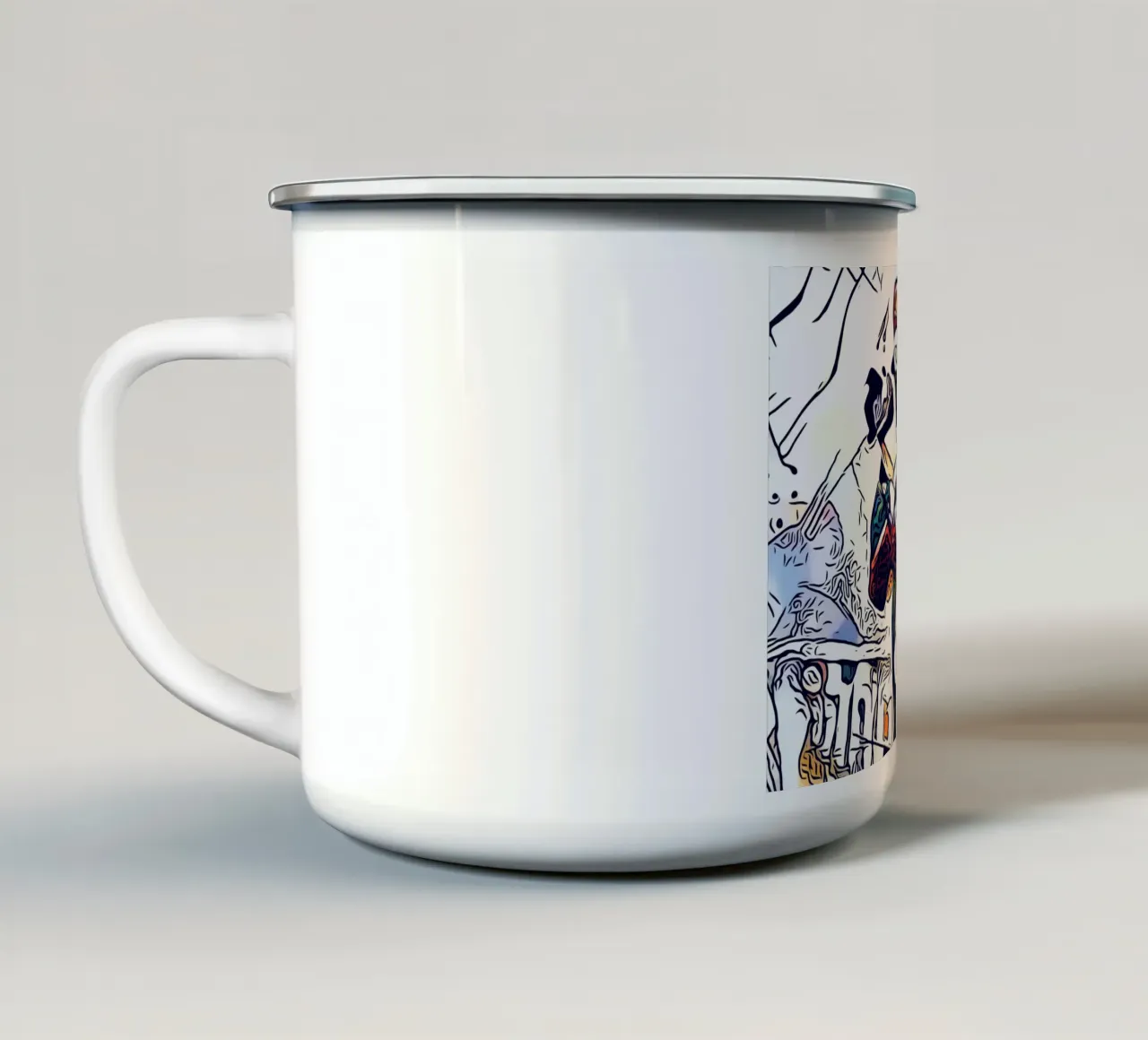In search of motifs, motif #3 enamel mug by ZAMART