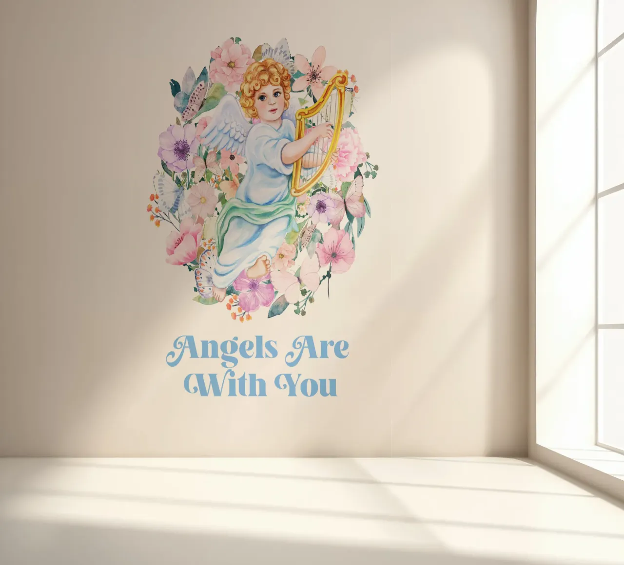 Angels and Flowers photo wallpaper by Mostly Pink