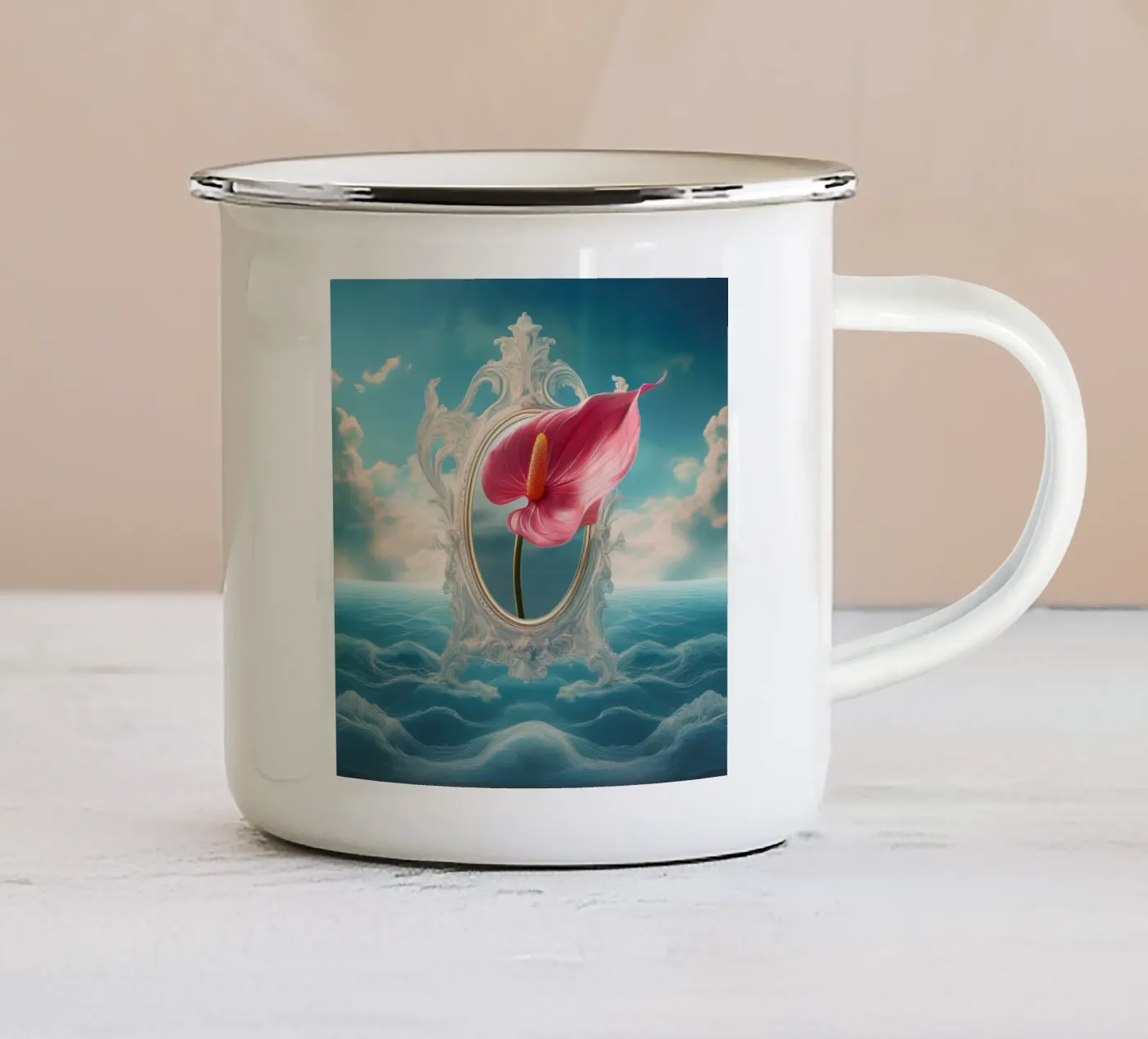 shift enamel mug by kimmindmuse