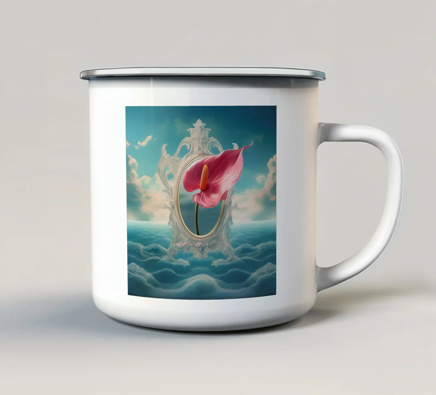 shift enamel mug by kimmindmuse
