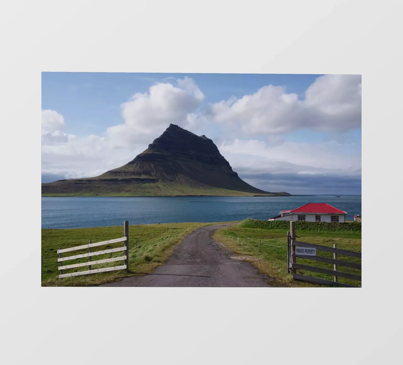 Mountain in Iceland by the sea photo wallpaper by Fjöllart