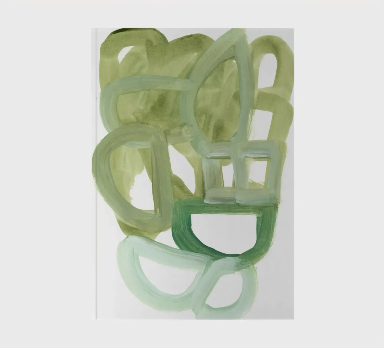 green abstract form notebook by IRIS LEHNHARDT FINE ART