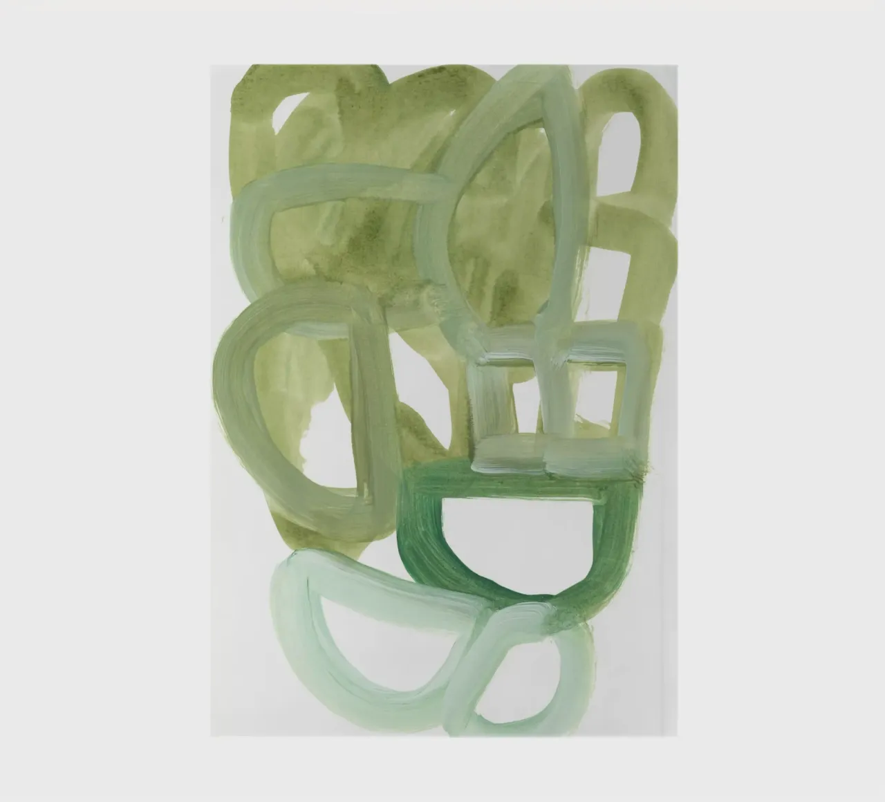 green abstract form notebook by IRIS LEHNHARDT FINE ART