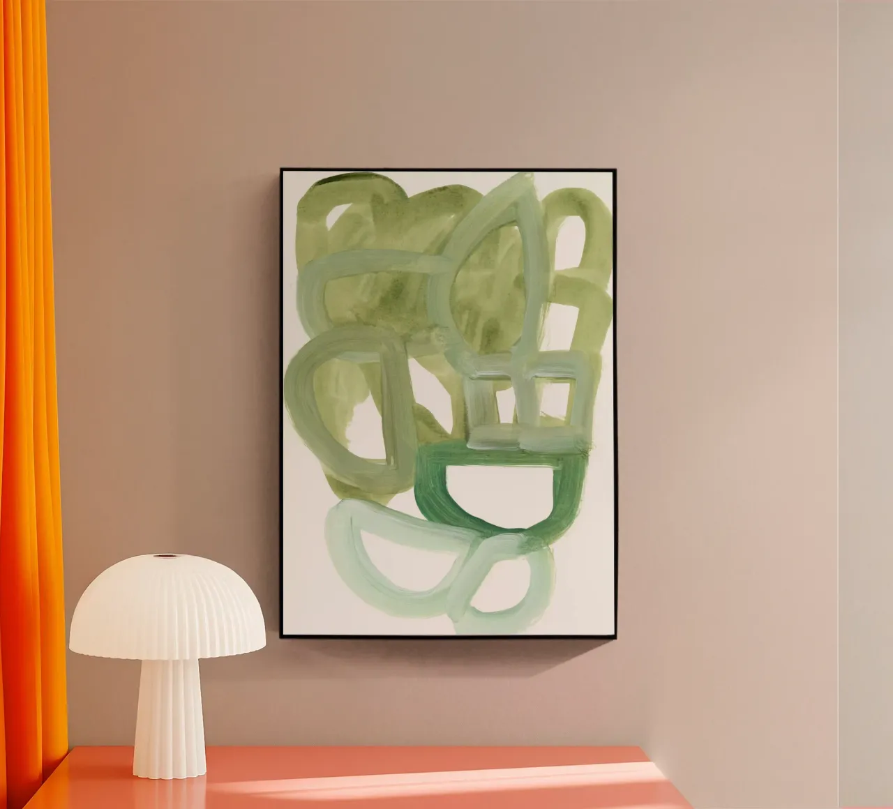 green abstract form plexiglass da IRIS LEHNHARDT FINE ART