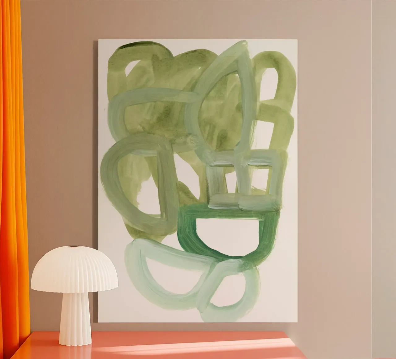 green abstract form plexiglass da IRIS LEHNHARDT FINE ART