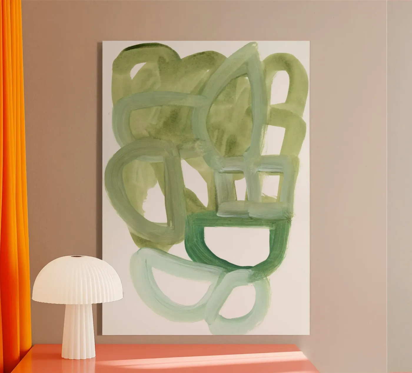 green abstract form plexiglass da IRIS LEHNHARDT FINE ART
