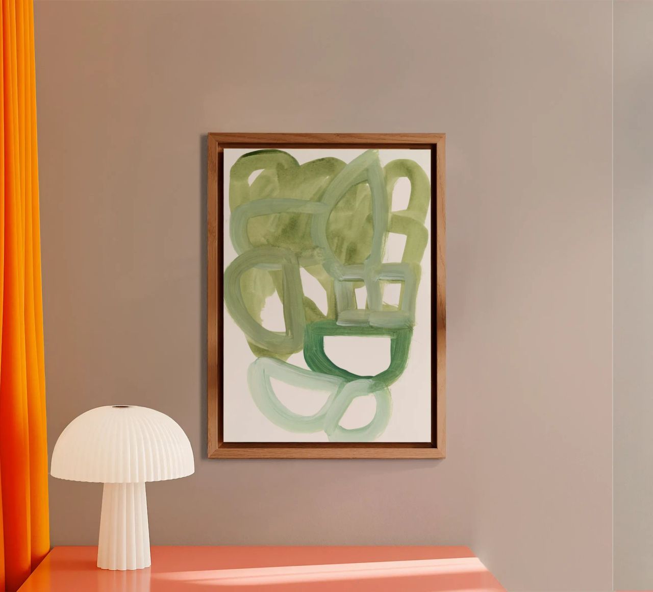 green abstract form alluminio dibond da IRIS LEHNHARDT FINE ART