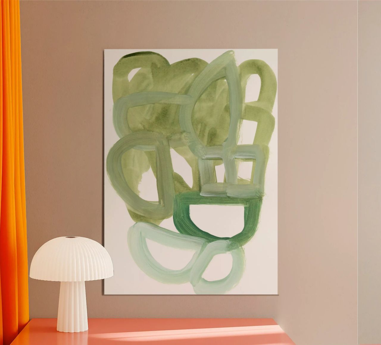 green abstract form alluminio dibond da IRIS LEHNHARDT FINE ART