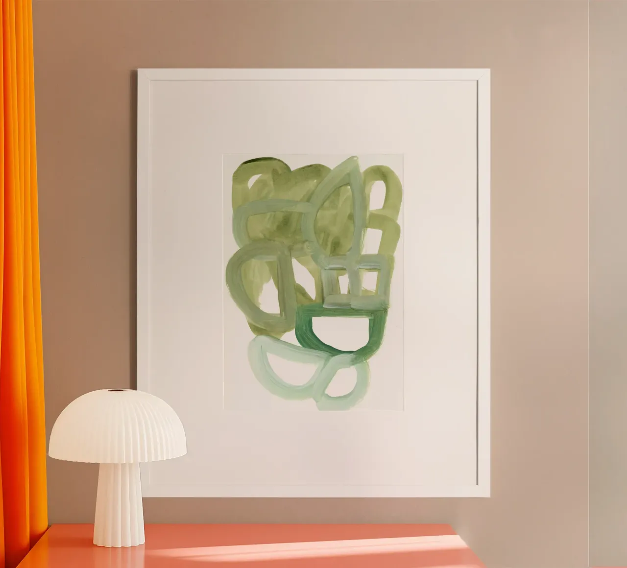 green abstract form carta hahnemühle da IRIS LEHNHARDT FINE ART