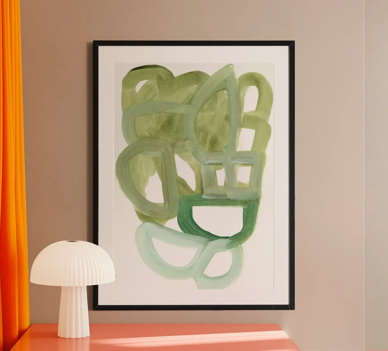 green abstract form carta hahnemühle da IRIS LEHNHARDT FINE ART