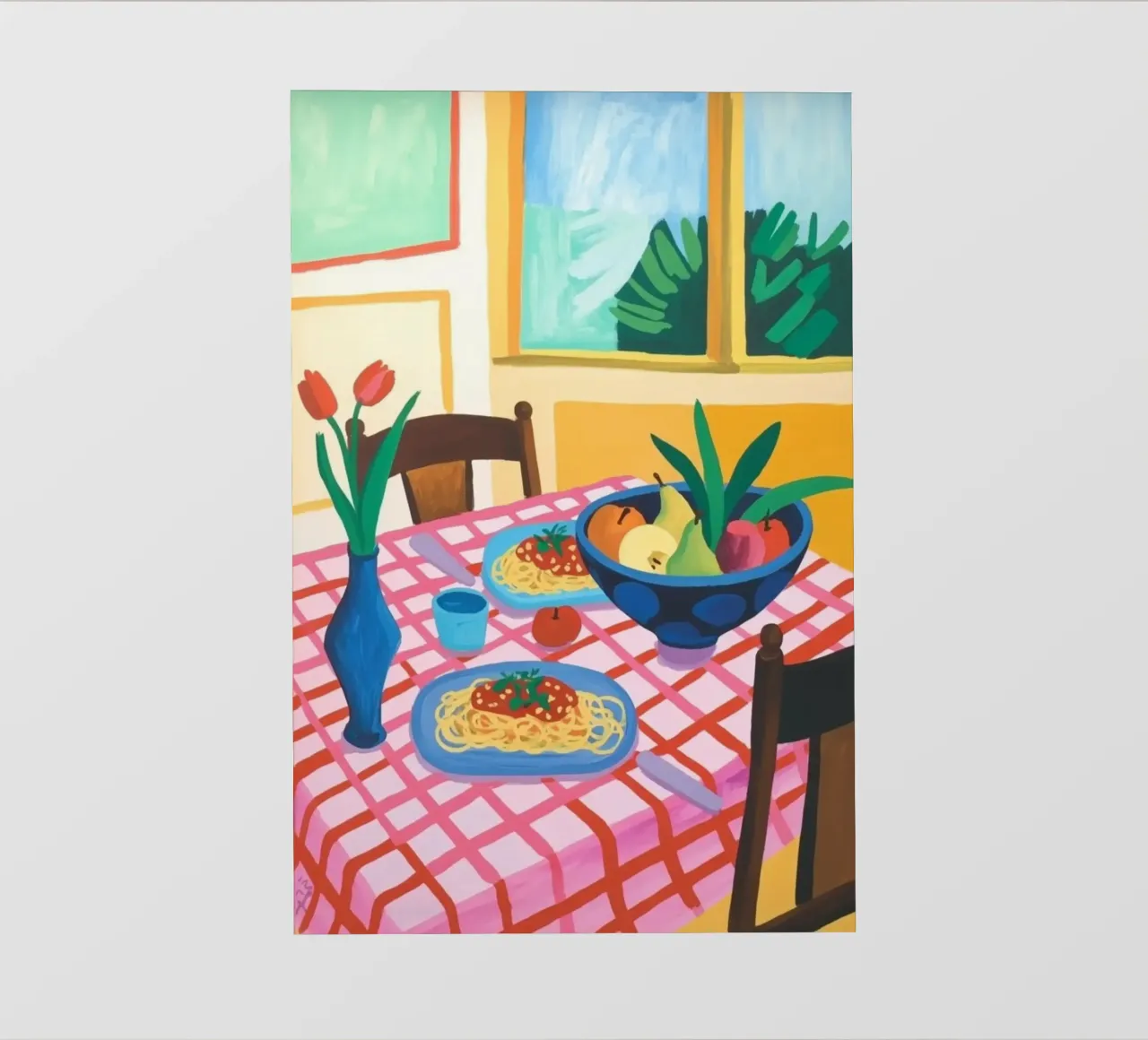 Eettafel fotobehang van Eliban