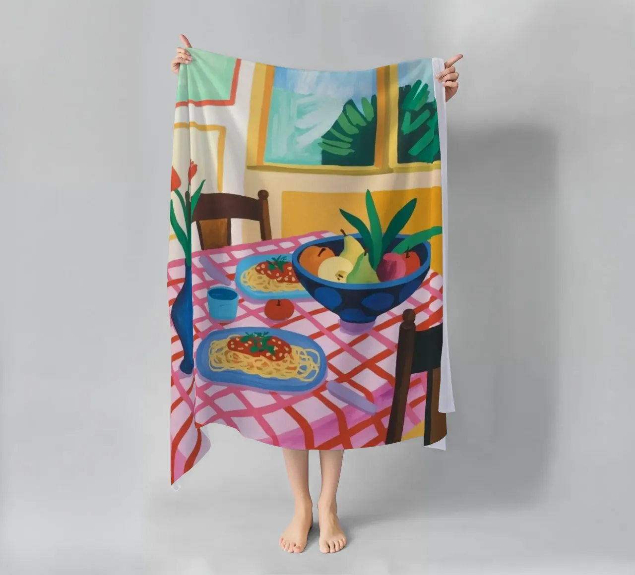 Dining Table beach towel by Eliban