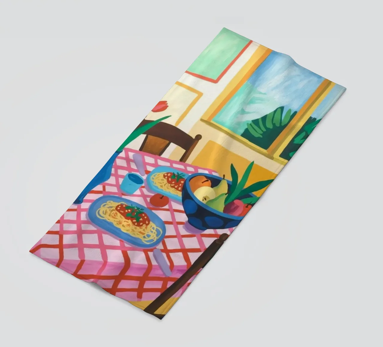 Dining Table beach towel by Eliban