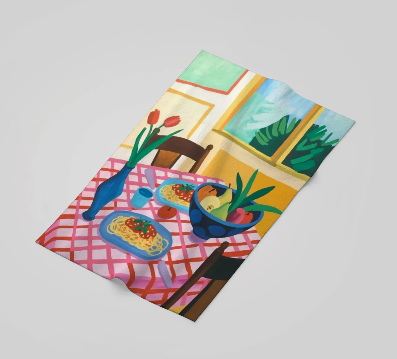 Dining Table beach towel by Eliban