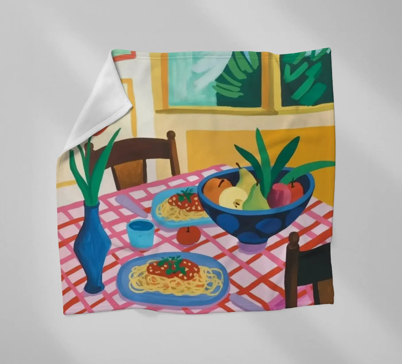 Dining Table fleece blanket by Eliban