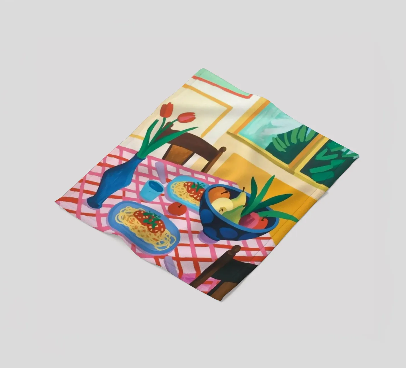 Dining Table fleece blanket by Eliban