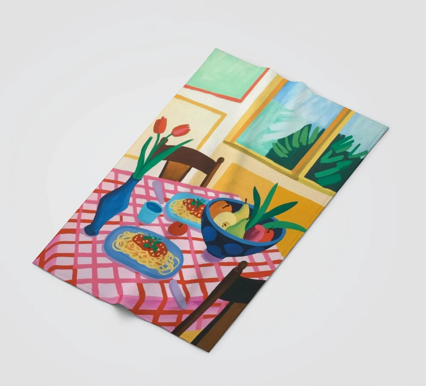 Dining Table fleece blanket by Eliban