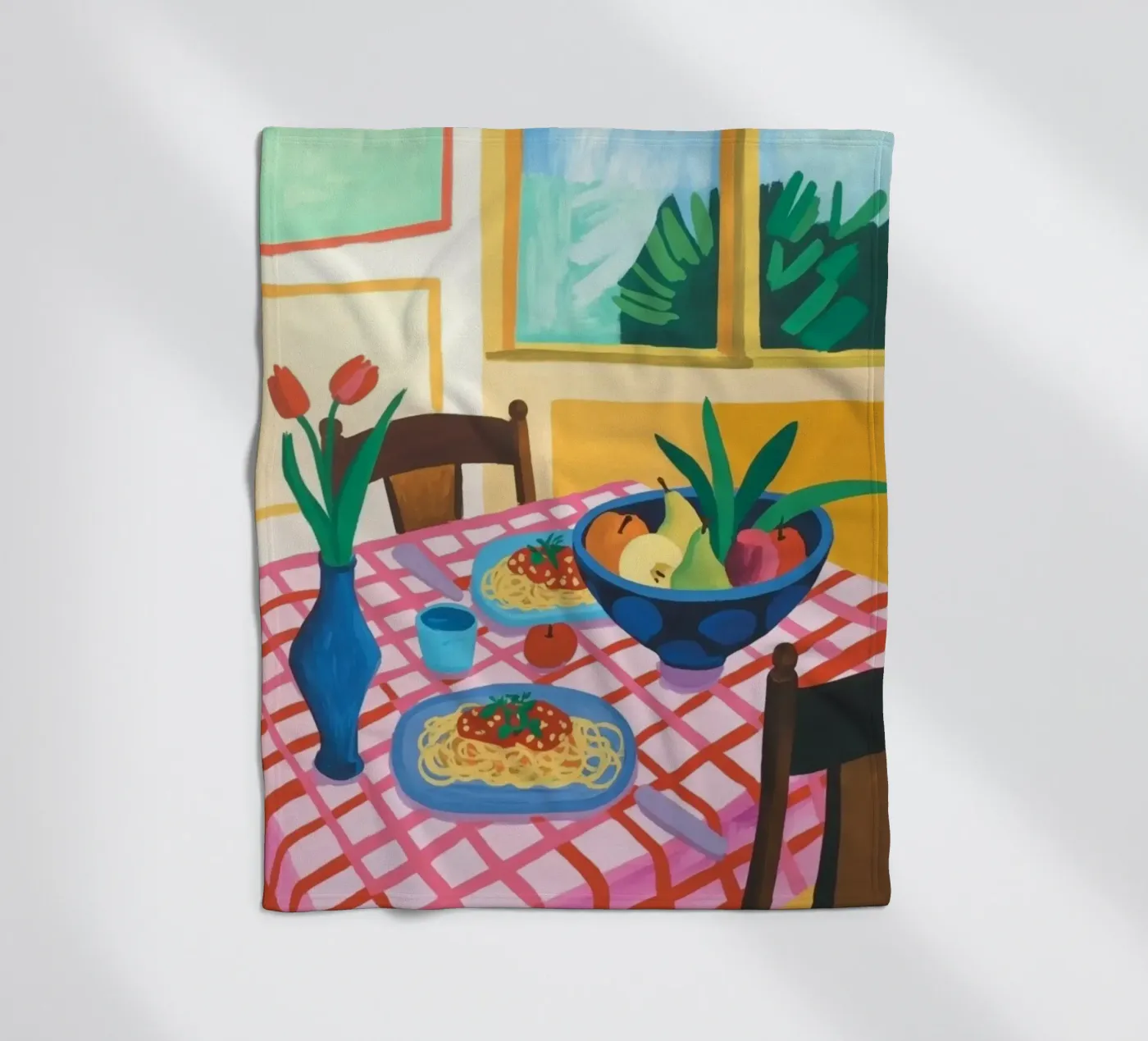 Dining Table fleece blanket by Eliban