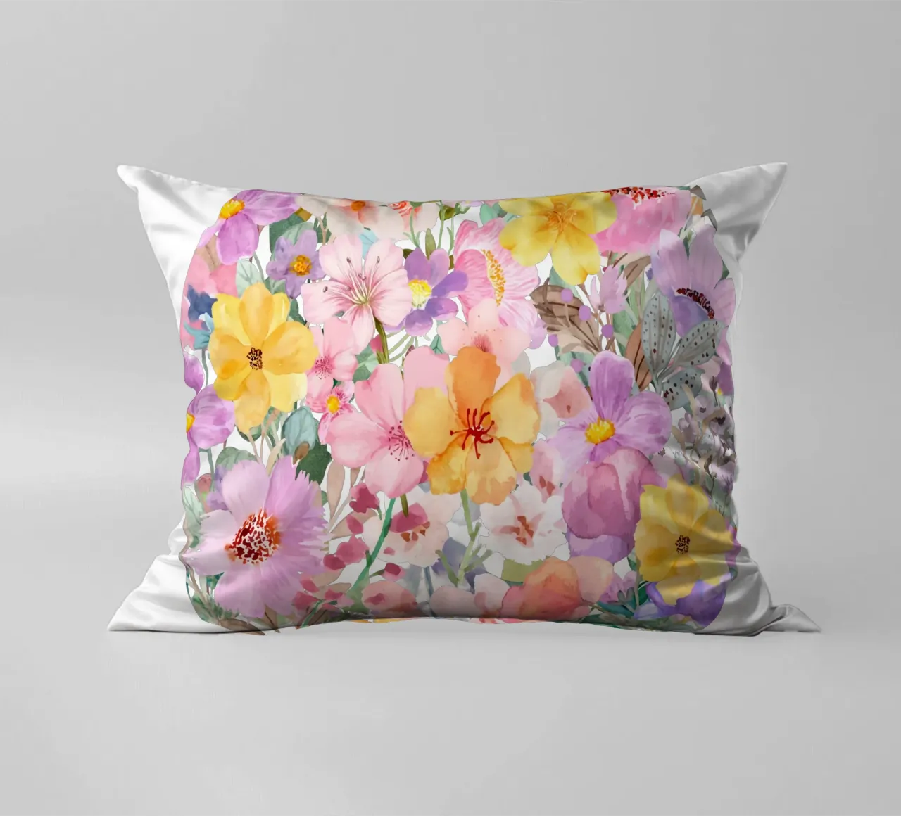Pink Flower Circle decorative cushion by Mostly Pink