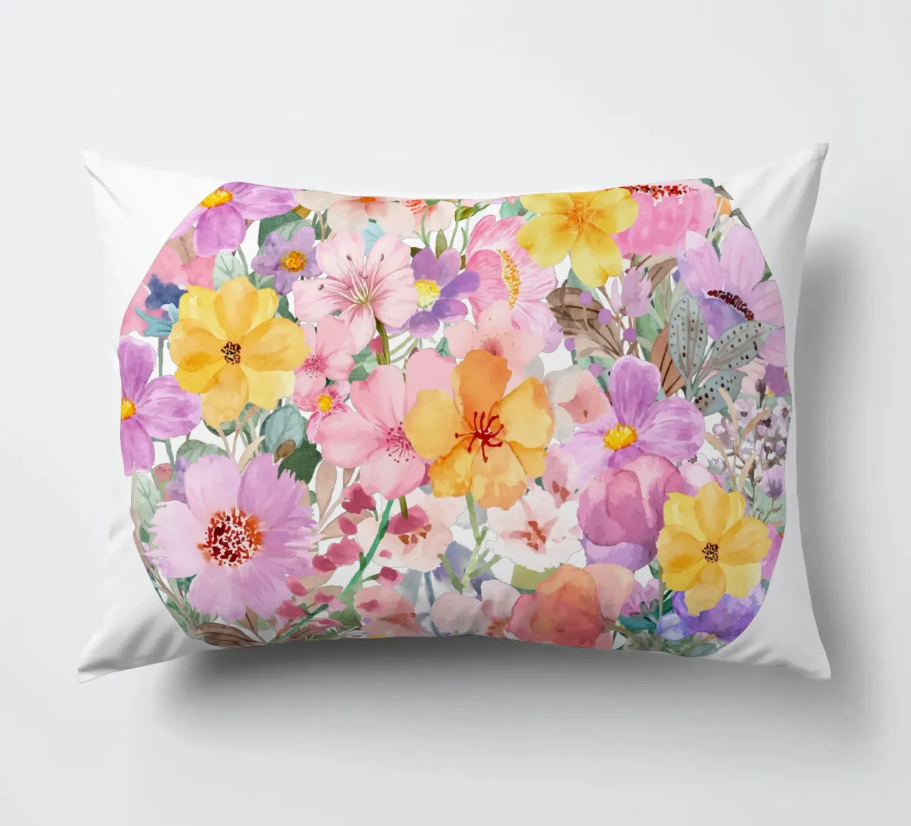 Pink Flower Circle decorative cushion by Mostly Pink
