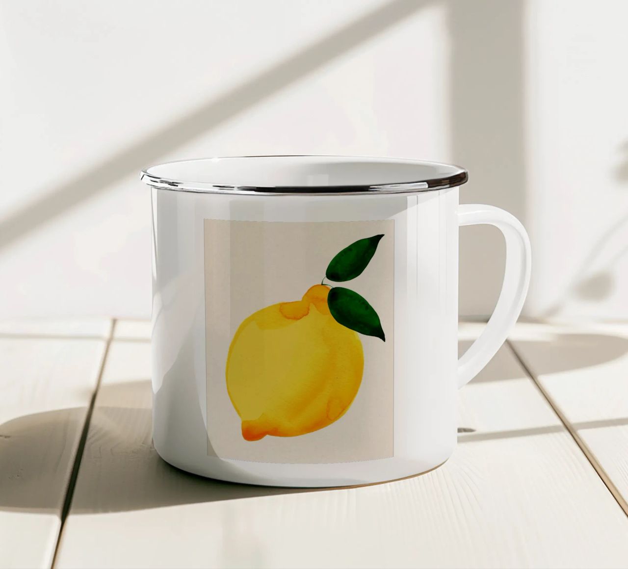 Lemon tazza in smalto da Ekaterina Koroleva