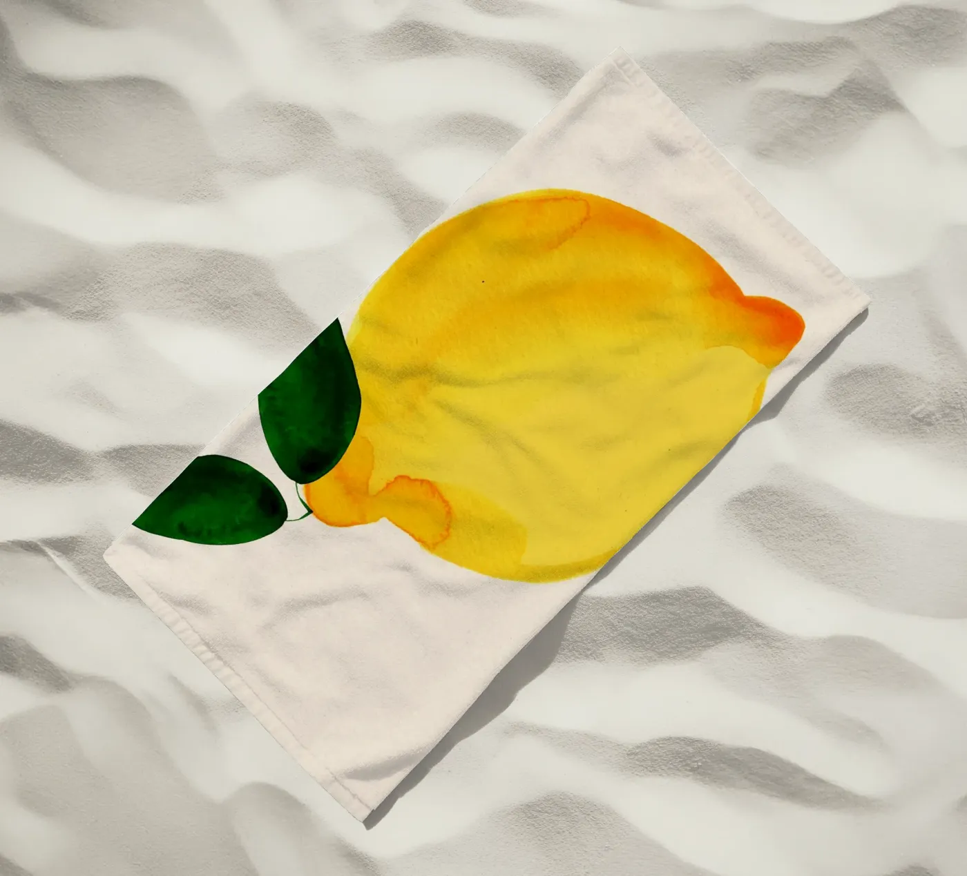 Lemon Strandtuch von Ekaterina Koroleva