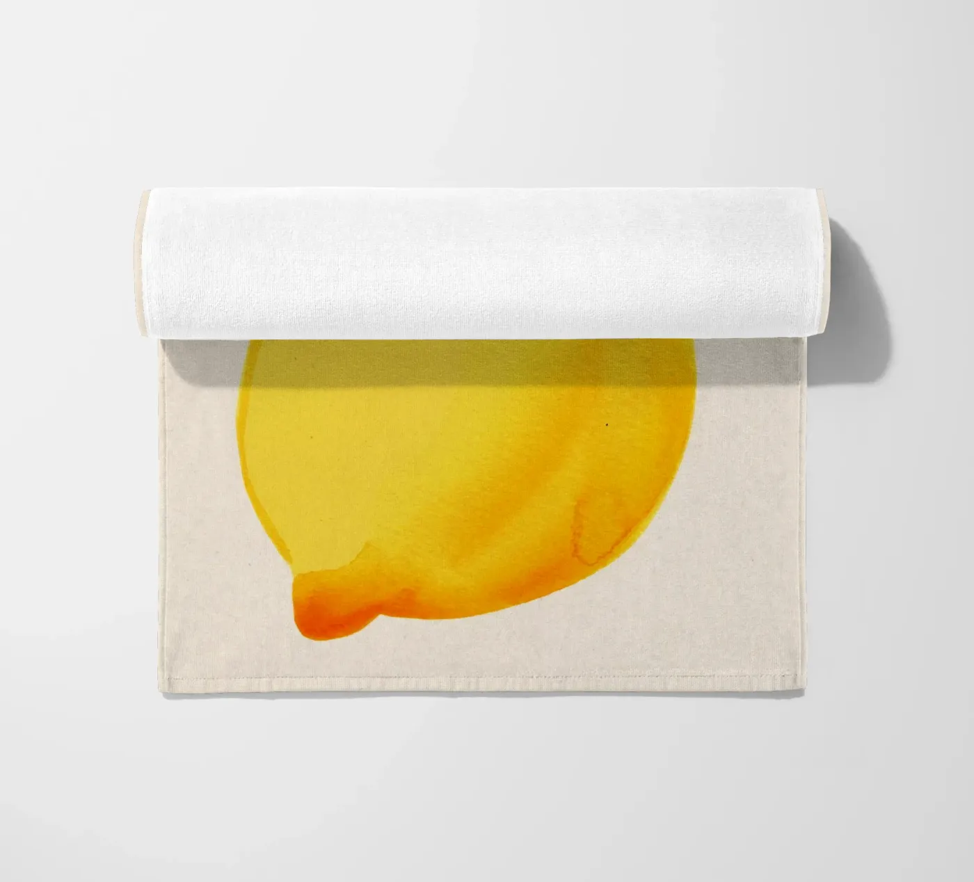 Lemon beach towel by Ekaterina Koroleva