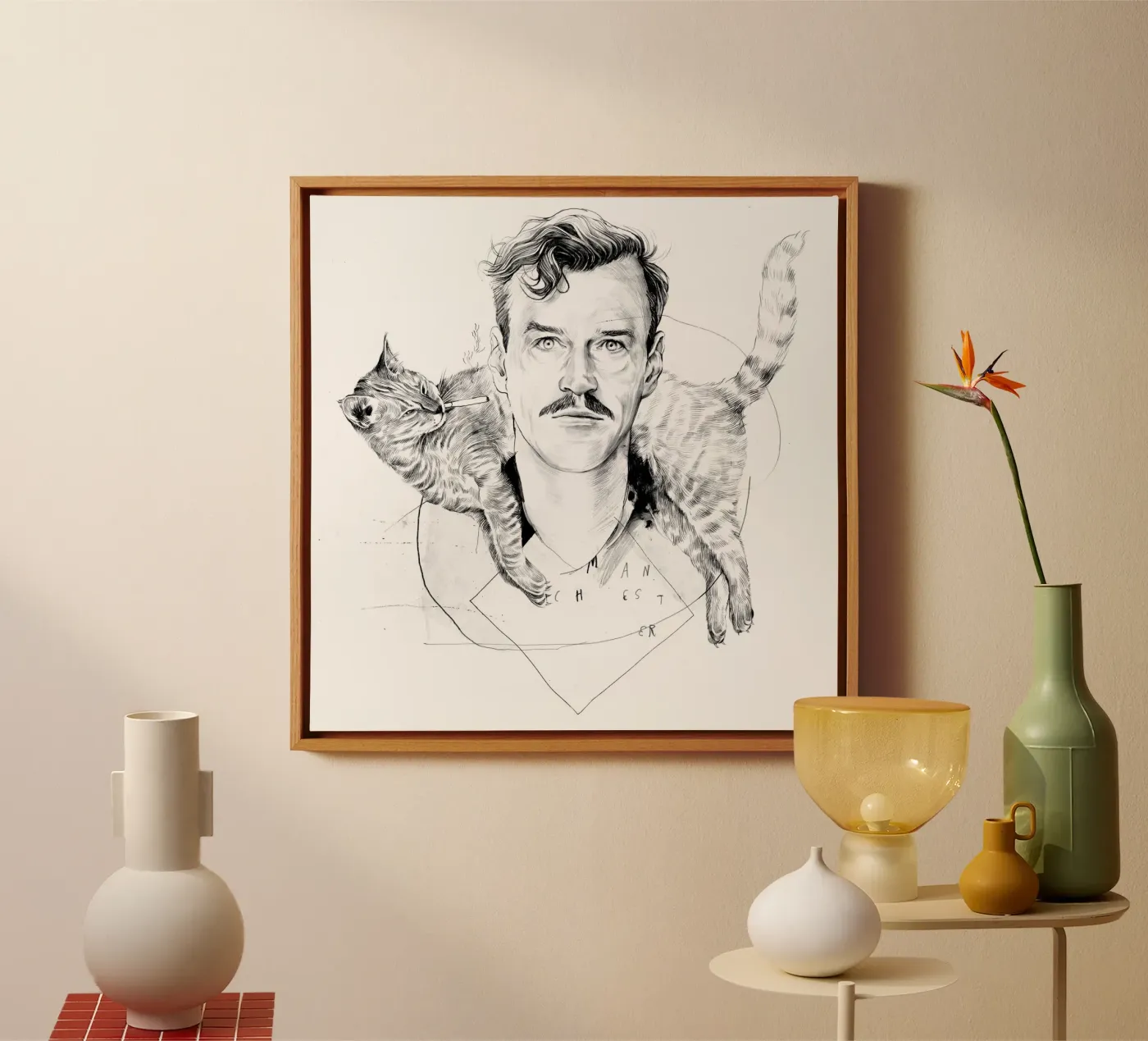 Cat canvas by DrawDraw