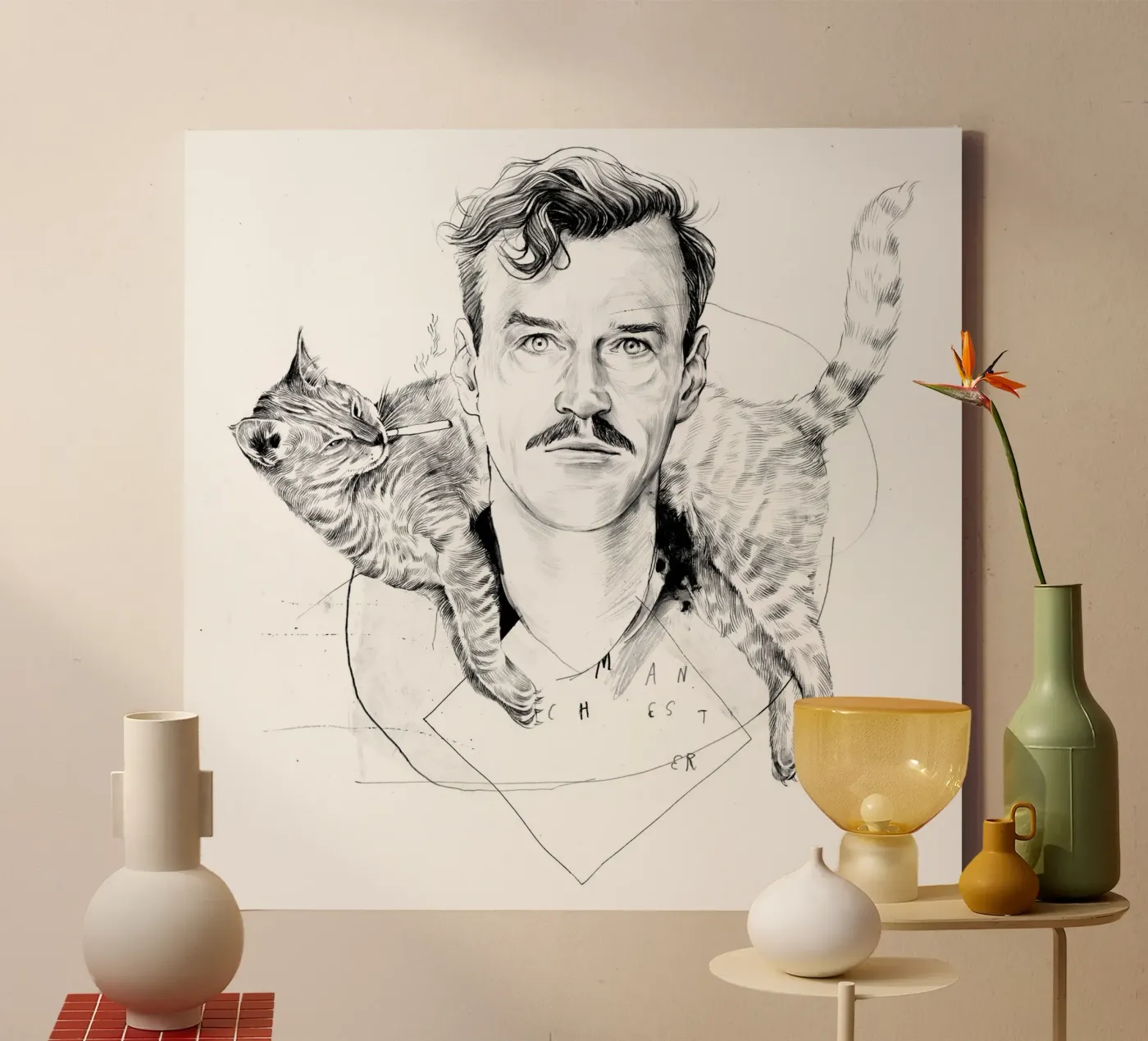 Cat canvas by DrawDraw