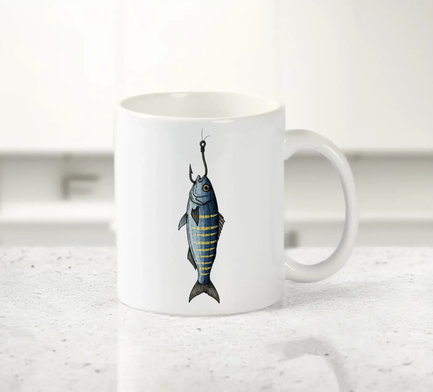 Caught ceramic mug by thung thung