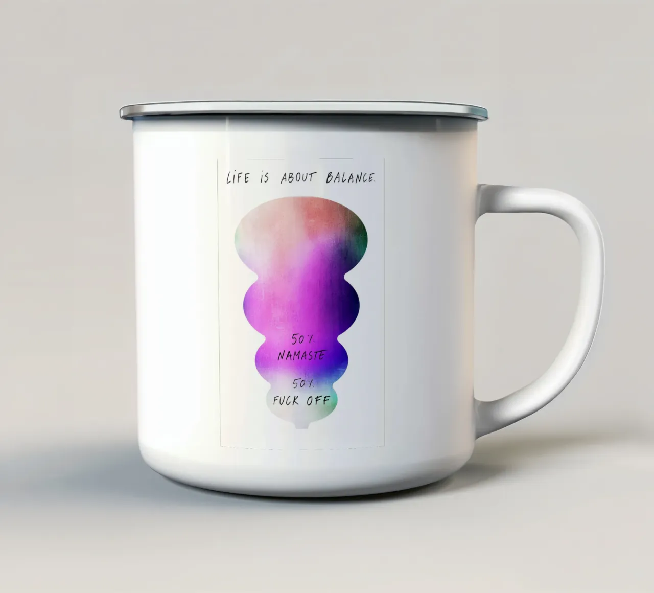 Life is tazza in smalto da STUDIO LEEMO